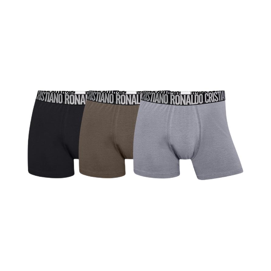 推荐商品：CR7 CRISTIANO RONALDO 防夹臀棉质抑菌内裤 300-8100-49-709 幽玄黑+茶棕褐+雾灰/3条装