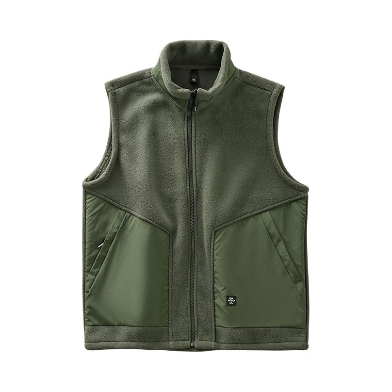 推荐商品：杜克恩 摇粒绒拉链立领马甲 YL39X 绿