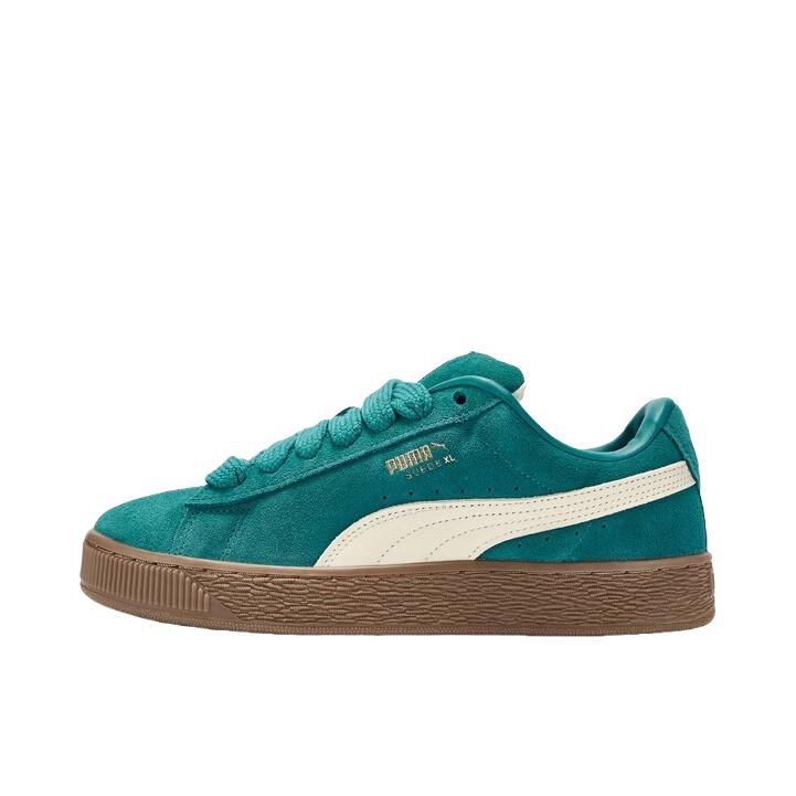 推荐商品：Puma/彪马 Suede XL 面包鞋 板鞋 薄底舒适百搭轻便耐磨复古 绿宝石色/雪白色