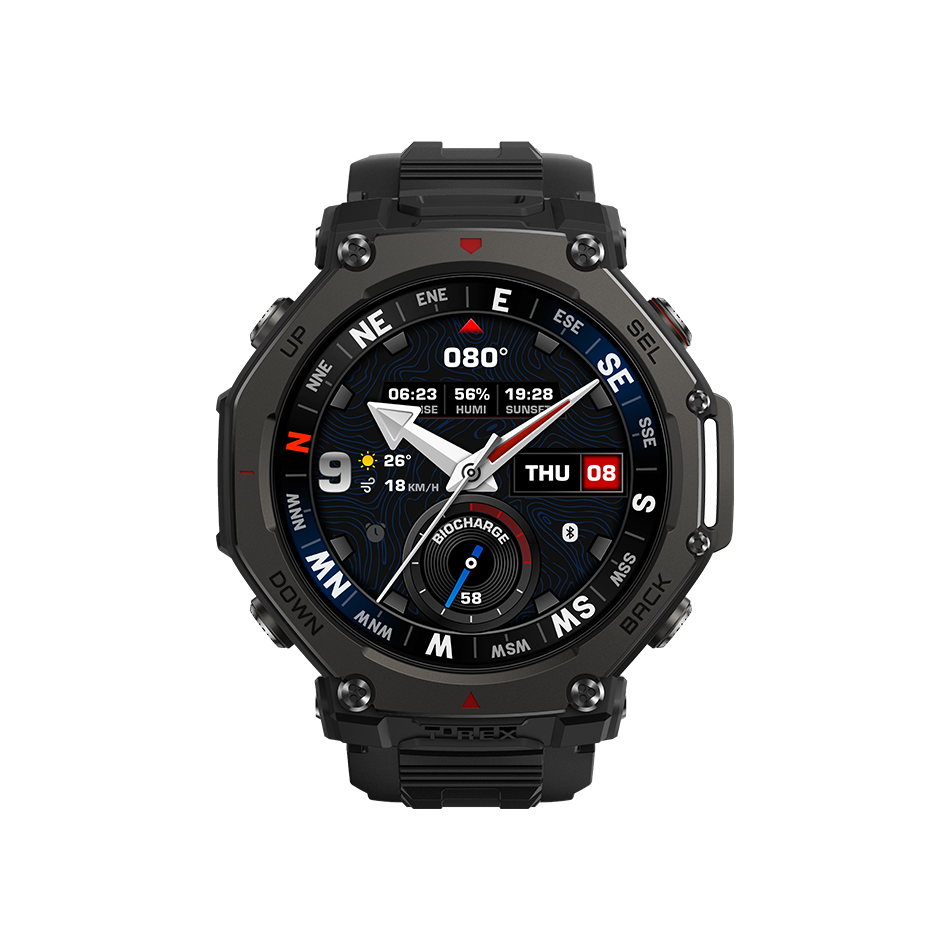 推荐商品：Amazfit/跃我 T-Rex3 Pro 专业户外越野骑行登山双频多星GPS定位轨迹游泳潜水蓝牙连接可下载app智能男女同款手表
