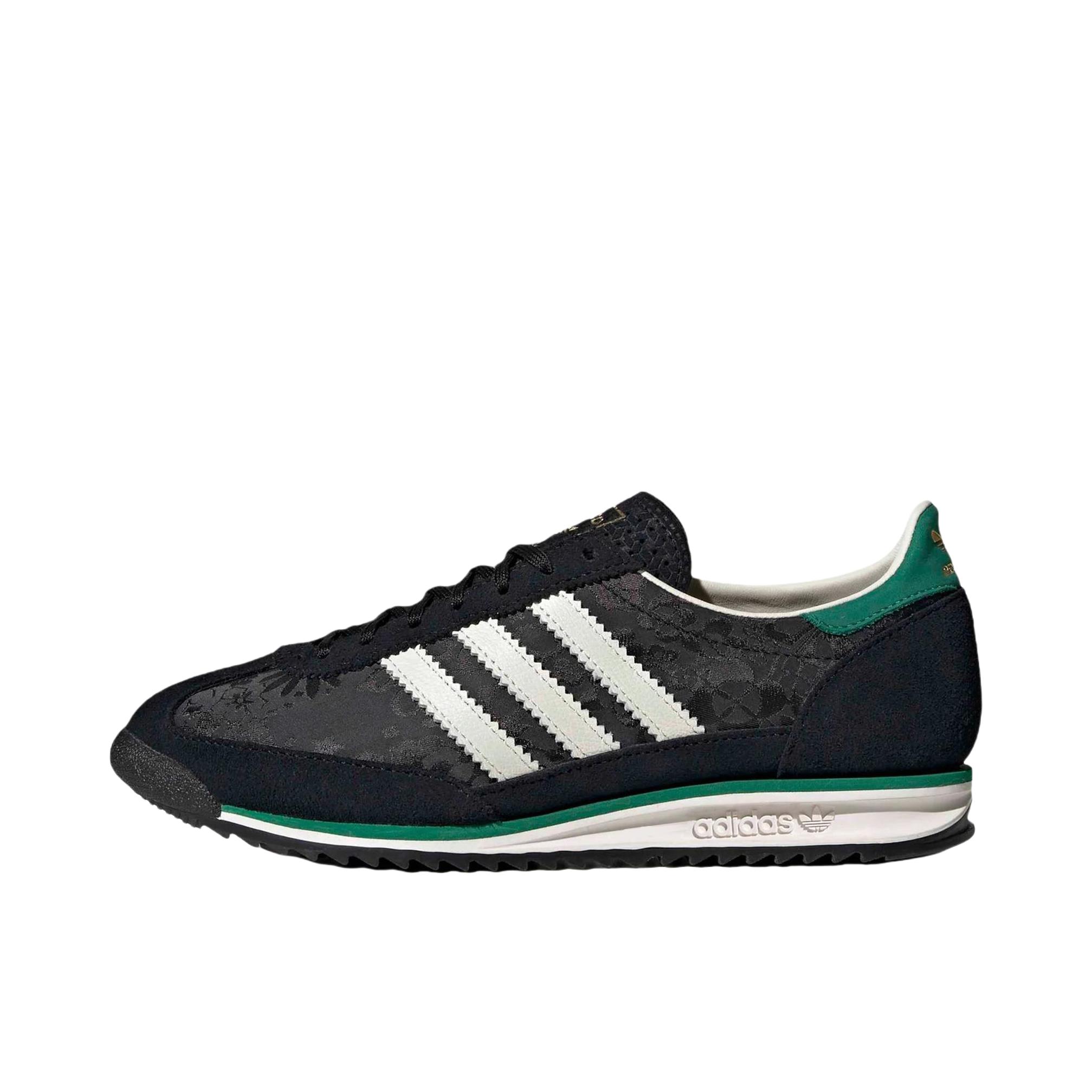 推荐商品：【马思纯同款】 adidas Originals SL 72 T头鞋 德训鞋 运动休闲鞋 轻便防滑耐磨透气舒适简约复古 Liberty London联名/黑色