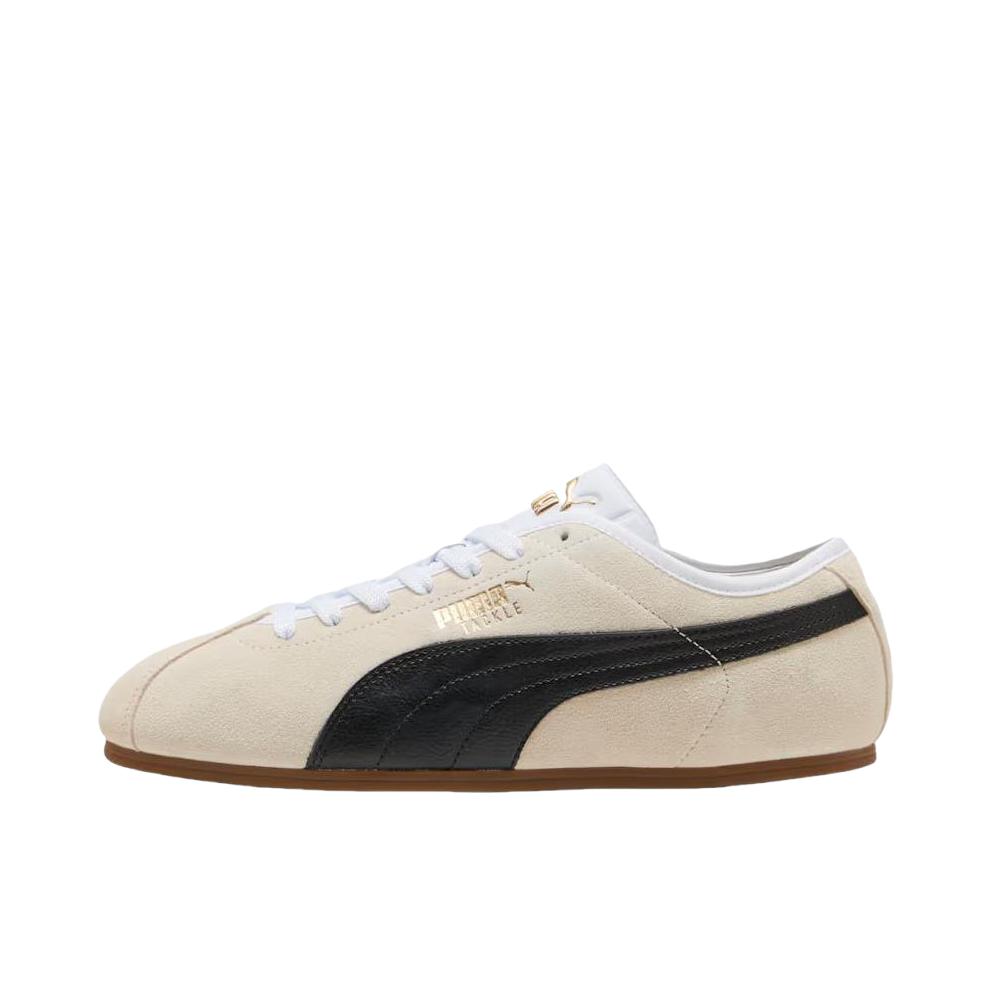 推荐商品：【张凌赫同款】 Puma/彪马 Tackle 运动休闲鞋 舒适简约复古百搭减震圆头薄底包裹性贴合 米色/黑色