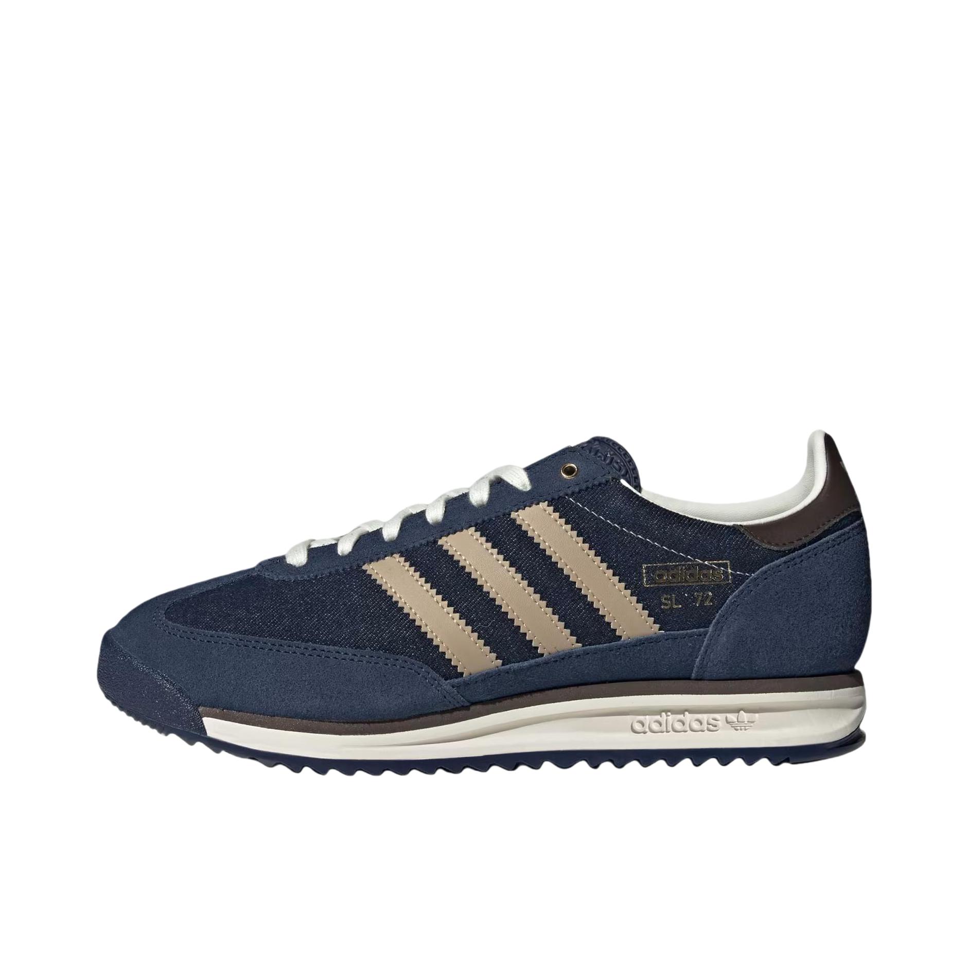 推荐商品：【马思纯同款】 adidas Originals SL 72 T头鞋 德训鞋 运动休闲鞋 轻便防滑耐磨透气舒适简约复古 蓝色/棕色
