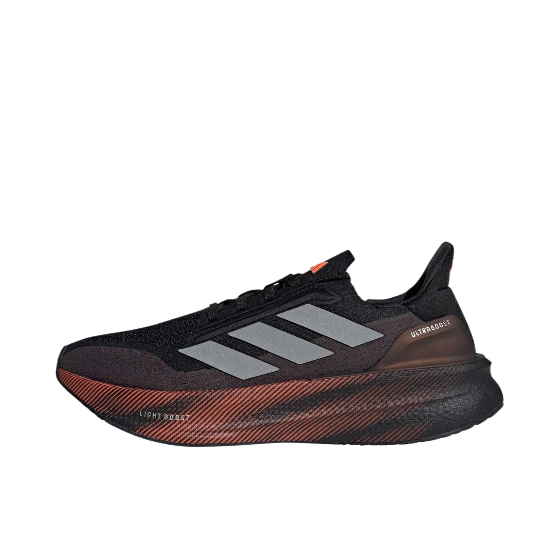 推荐商品：adidas Ultraboost 5X 跑鞋 超轻缓震回弹防滑耐磨支撑贴合长跑圆头 浅纯灰/光晕银色