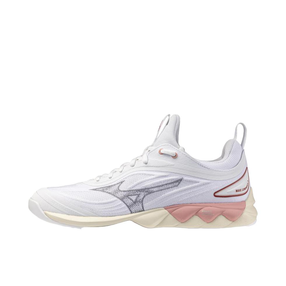 推荐商品：Mizuno/美津浓 WAVE LUMINOUS 3 室内 比赛 缓震软弹贴合型 排球鞋 女款/奶白色