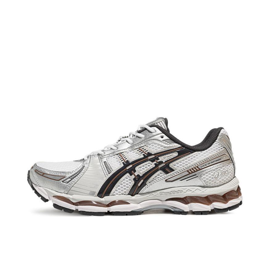 推荐商品：Asics/亚瑟士 Gel-Kayano 12.1 跑鞋 防滑低帮休闲圆头贴合支撑 白色/银色/棕色