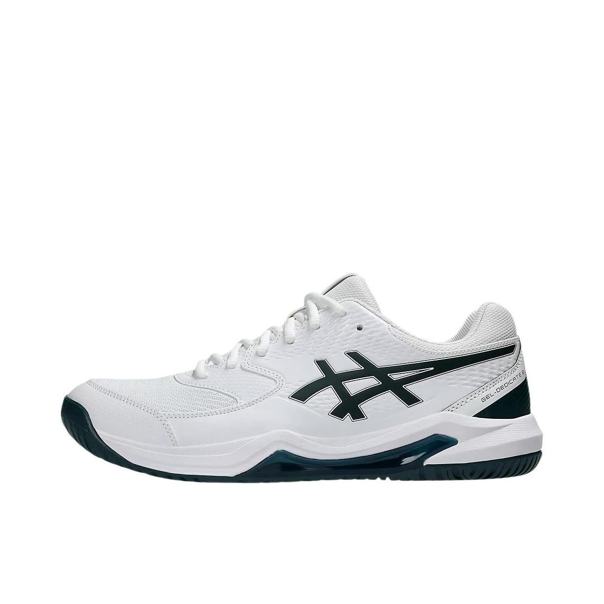 推荐商品：Asics/亚瑟士 Gel-Dedicate 8 合成革 稳定支撑 网面透气 减震耐磨 网球鞋 白色/蓝色/绿色