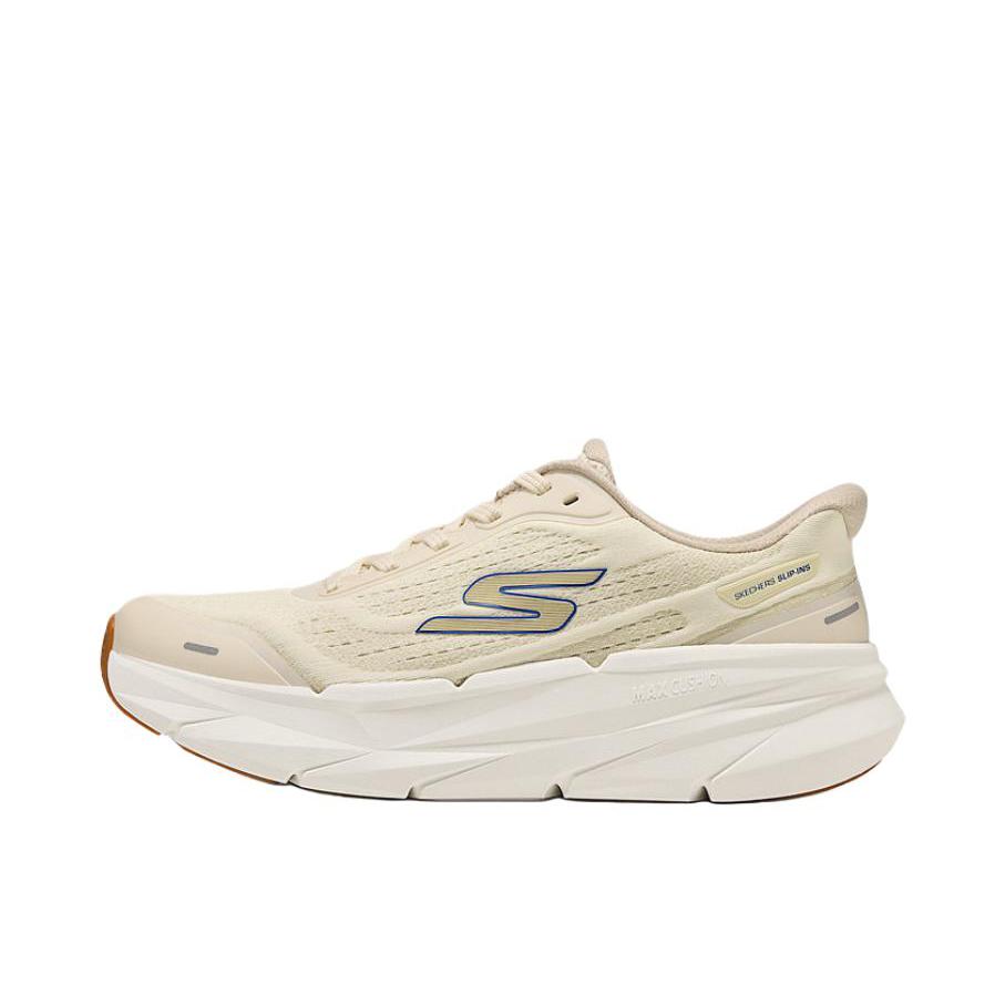 推荐商品：Skechers/斯凯奇 MEN'S GO 跑鞋 厚底圆头网布透气回弹网面支撑缓震一脚蹬 自然色
