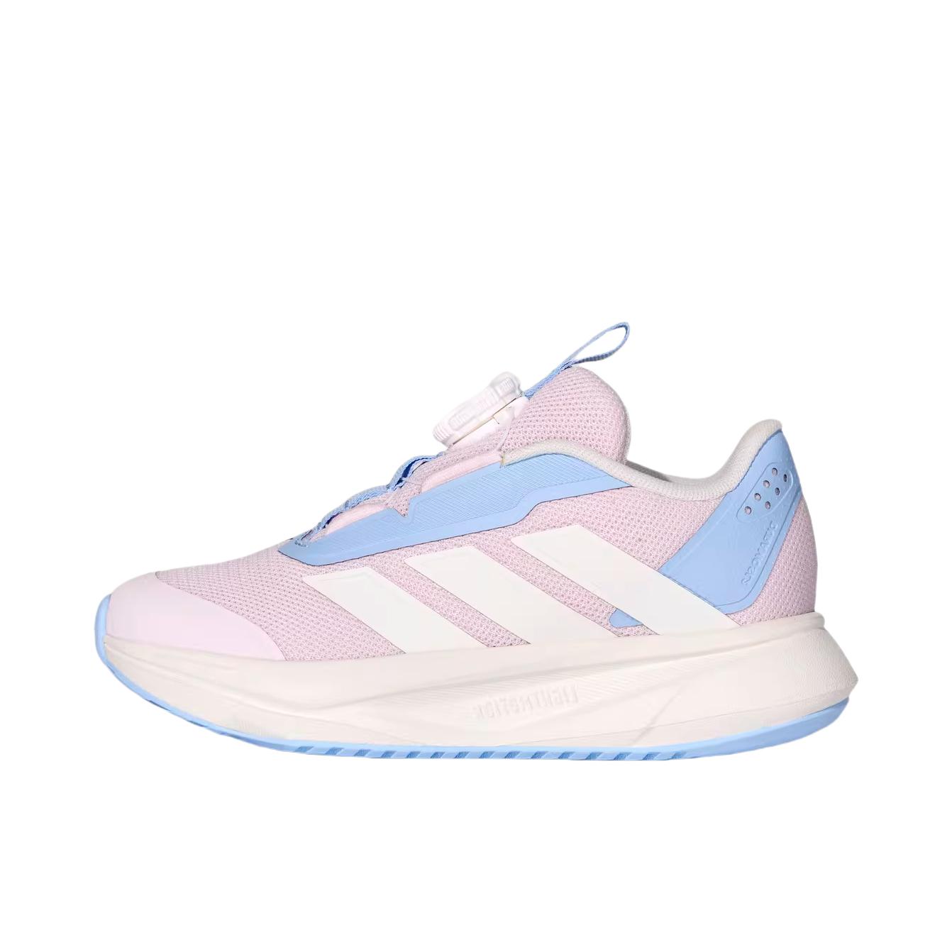 推荐商品：adidas DURAMO SL2 HABU 运动休闲鞋 旋转按钮跑步训练 大童/粉色/亮白/亮光蓝