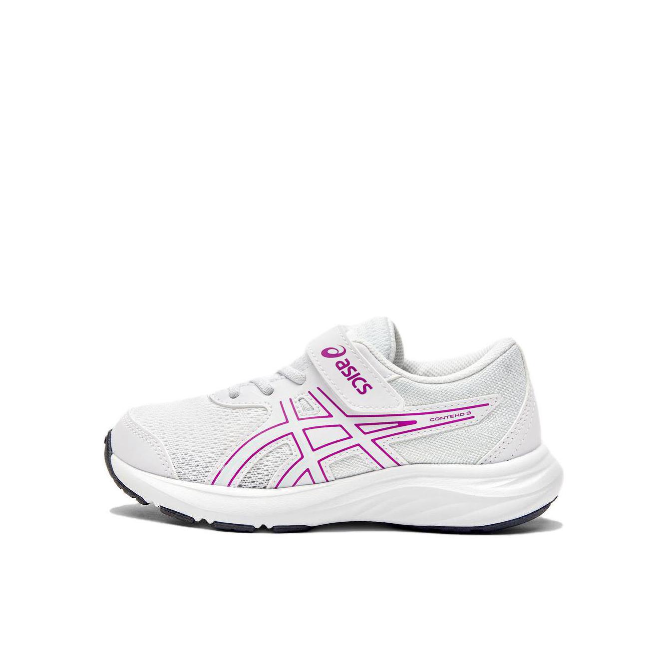 推荐商品：Asics/亚瑟士 Contend 9 透气 耐磨 舒适 运动鞋儿童 小童/白色/紫色