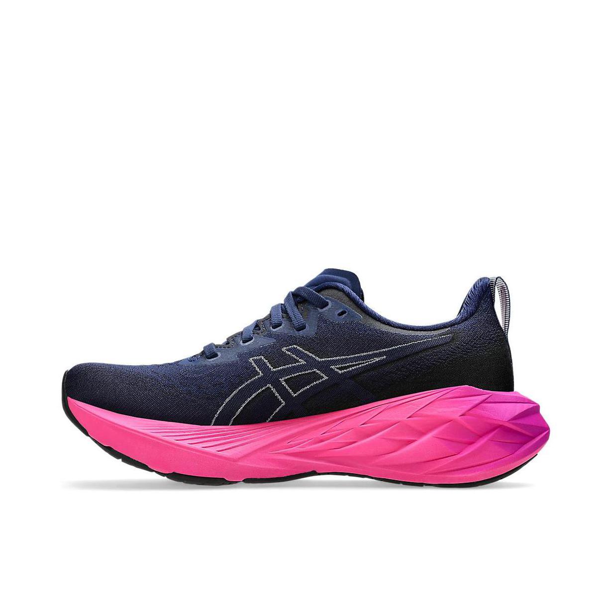 推荐商品：Asics/亚瑟士 Novablast 4 跑鞋 防滑耐磨缓震回弹舒适排汗透气织物长跑夜跑 男款/黑色/粉色
