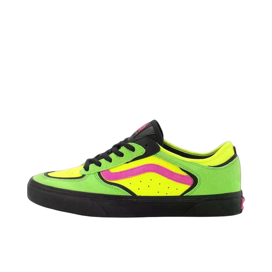 推荐商品：Vans/范斯 Skate Rowley 板鞋 百搭复古时尚防滑耐磨低帮贴合支撑 绿色/黄色/粉色