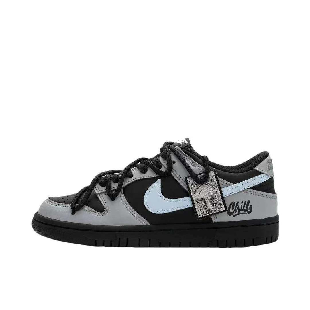 推荐商品：【定制球鞋】 Nike Dunk 板鞋 平跟系带防滑耐磨做旧高街简约百搭潮流复古美式 高调2.0