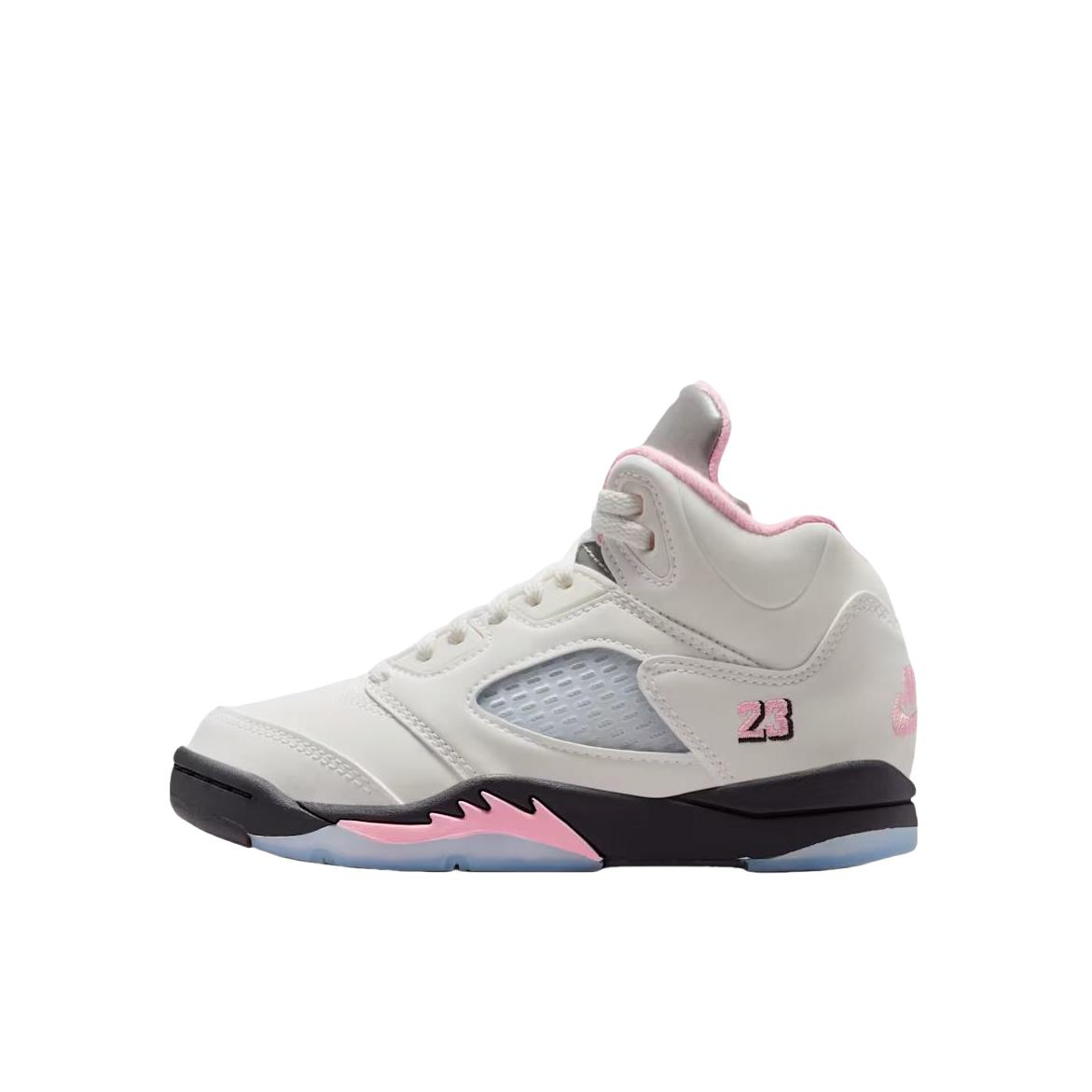 推荐商品：Air Jordan 5 复古时尚 防滑耐磨 轻便 一脚蹬 运动鞋儿童 小童/粉色 