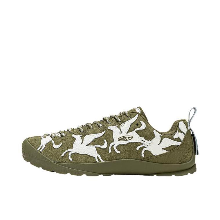 推荐商品：KEEN/科恩 Jasper 户外鞋 徒步鞋 防滑耐磨舒适抓地轻户外防水圆头 8ON8联名/马提尼橄榄绿/星光白
