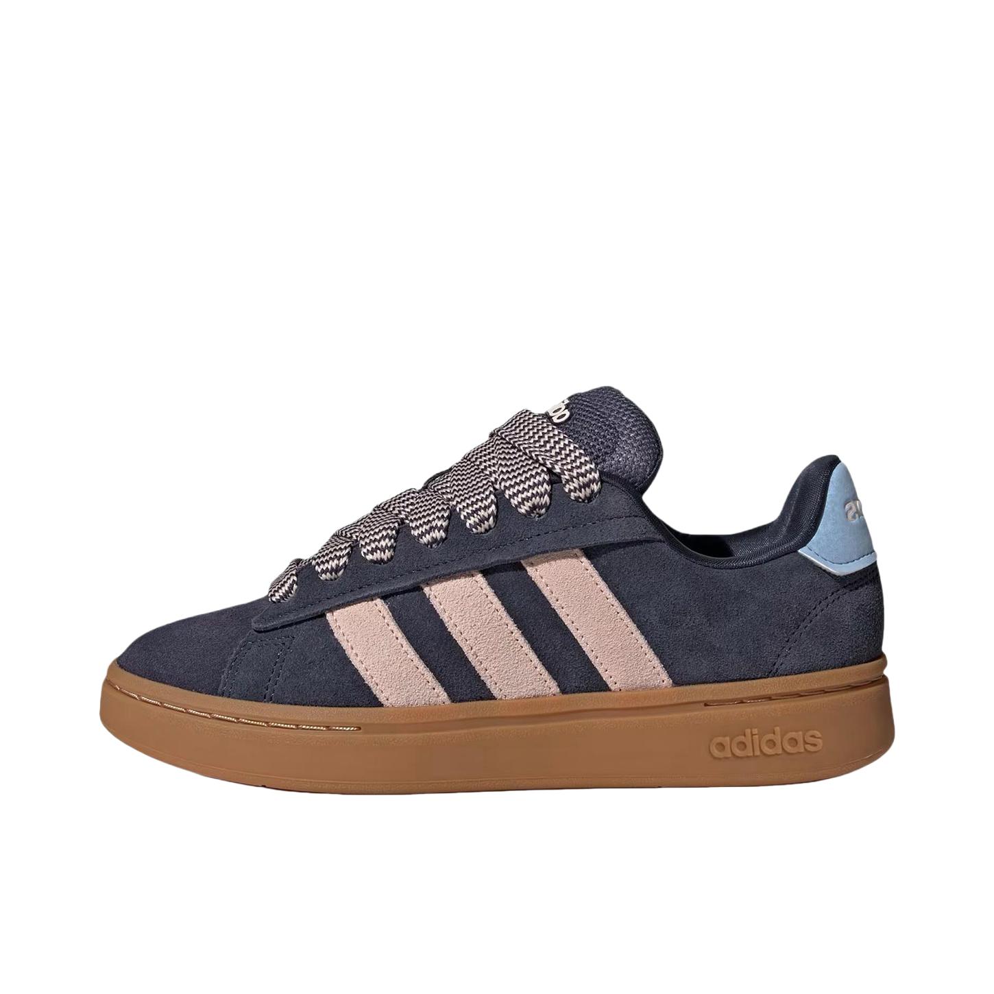 推荐商品：adidas Grand Court Alpha 面包鞋 板鞋 减震透气防滑耐磨百搭复古轻运动薄底贴合 海军蓝 