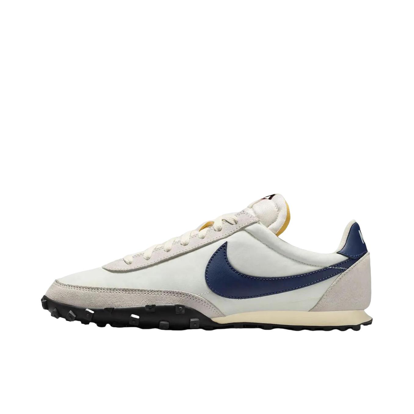 推荐商品：Nike Waffle Racer 跑鞋 防滑耐磨舒适透气织物运动绒面革 米色/白色