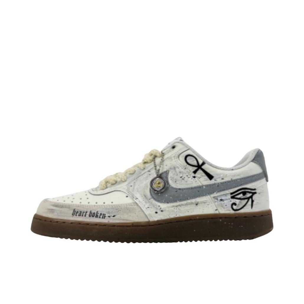 推荐商品：【定制球鞋】 Nike Court Vision 1 板鞋 防水美式简约防滑减震复古 神秘法老