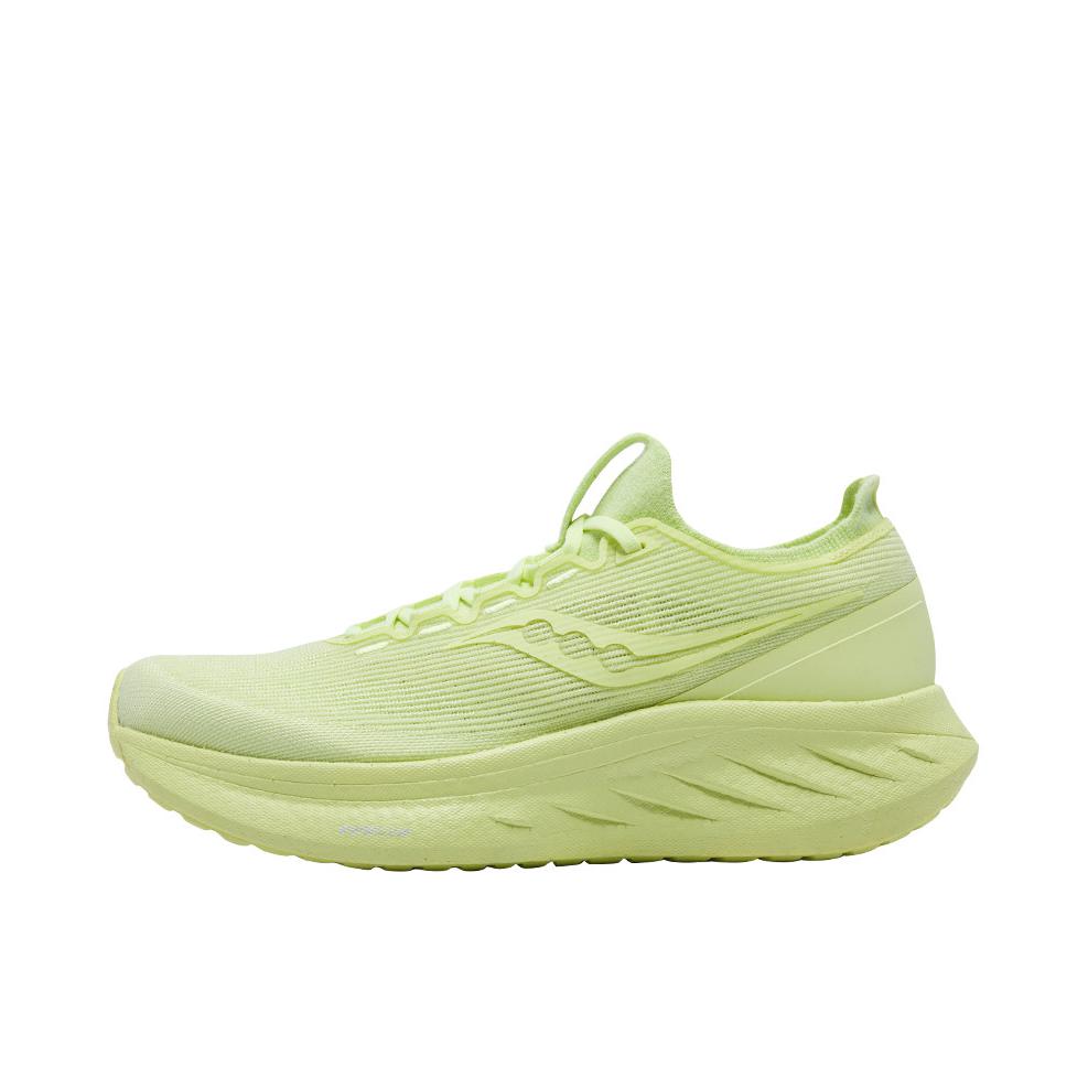 推荐商品：Saucony/索康尼 RIDE FOR HER 跑鞋 女士日常缓震慢跑支撑训练轻便 黄色/绿色