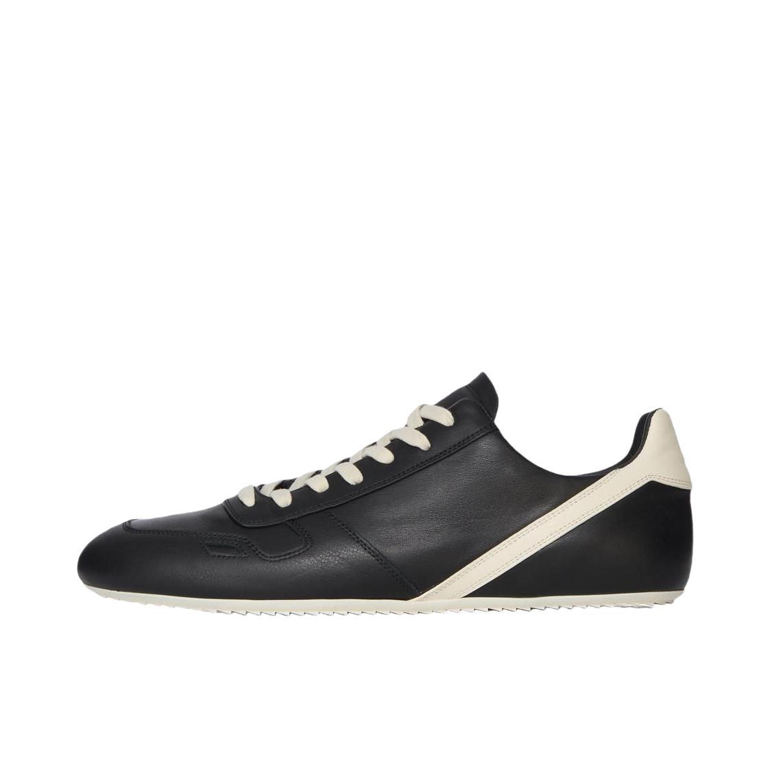 推荐商品：Rick Owens RUNNER系列 运动休闲鞋 牛皮圆头系带低帮 黑色