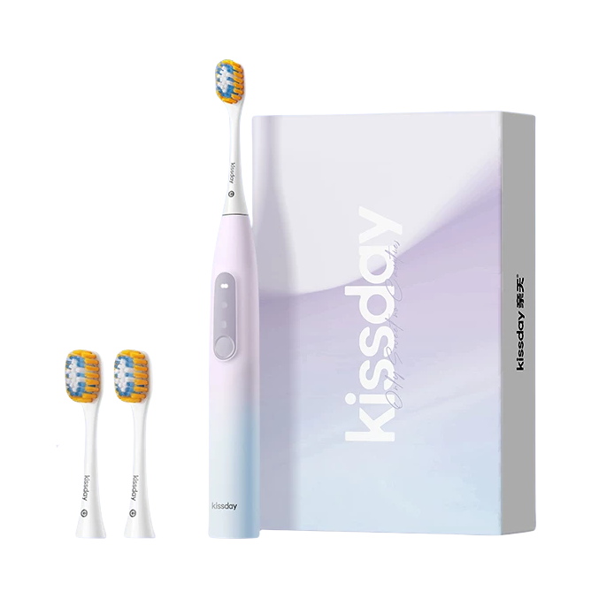 推荐商品：【usmile笑容加旗下平替】kissday/亲天 P20 电动牙刷 智能变频 呵护口腔 扫振一体 凸面 补牙 敏牙 音乐律动 软毛