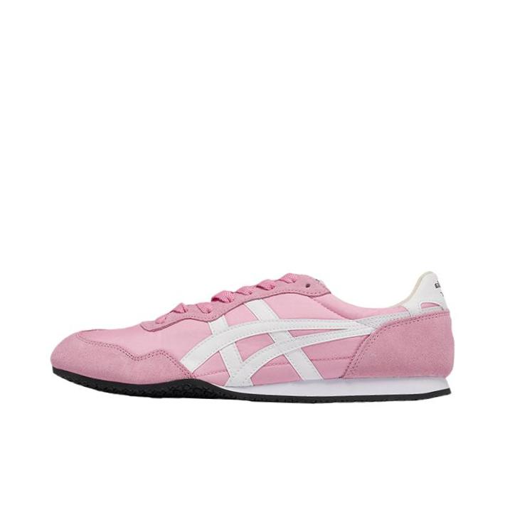 推荐商品：Onitsuka Tiger 鬼冢虎 Serrano 运动休闲鞋 舒适轻便防滑耐磨网布透气百搭复古减震包裹性低帮 粉色