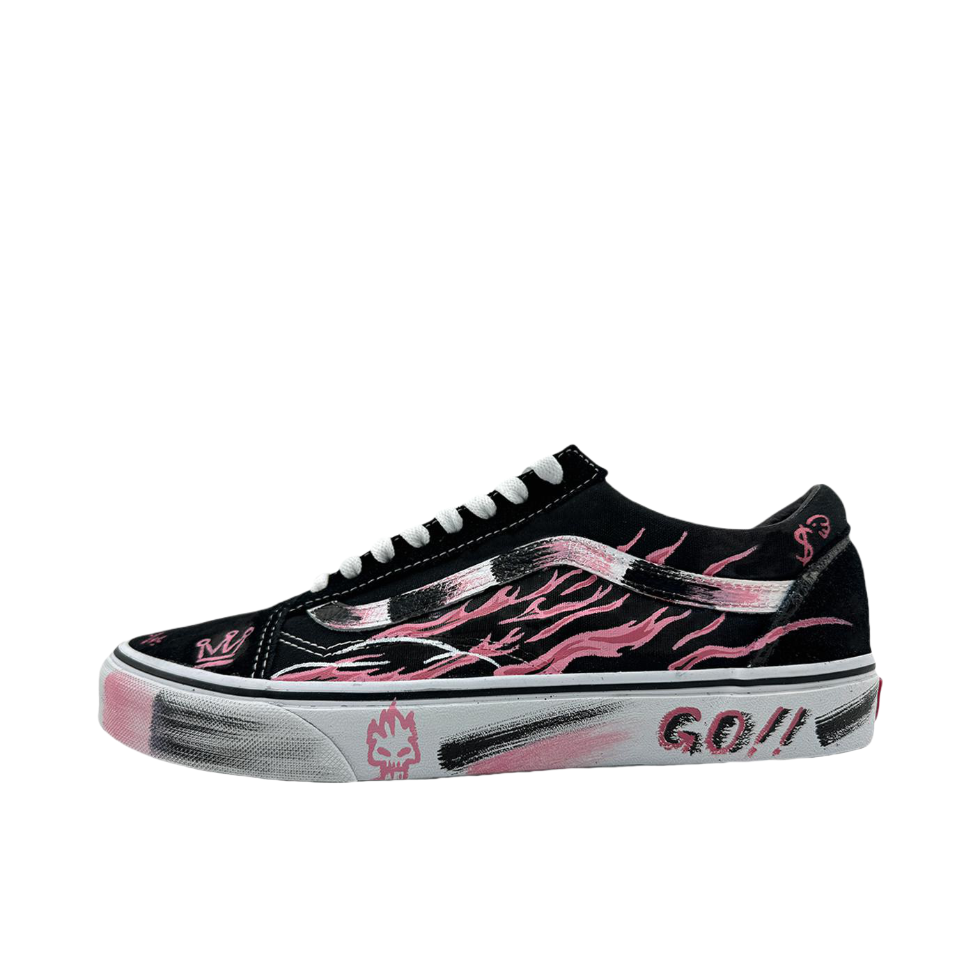 推荐商品：【定制球鞋】 Vans/范斯 Old Skool 板鞋 防滑耐磨减震轻便炫酷街头舒适百搭复古潮流时尚休闲 死灰涂鸦 