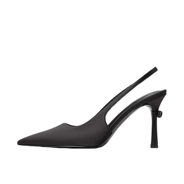推荐商品：CHARLES&KEITH 高跟鞋 尖头缎面舒适 CK1-60580336 纹理/黑色