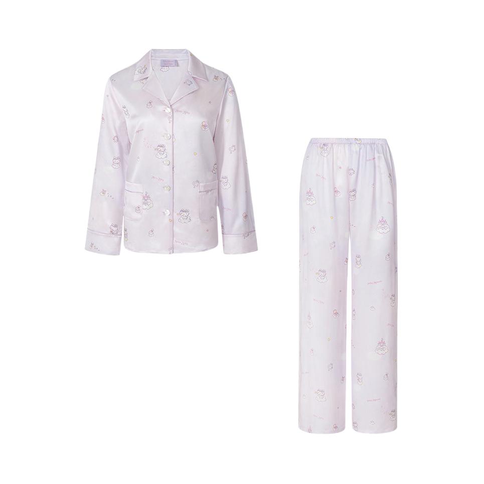 推荐商品：SILKY MIRACLE × HelloKitty 联名桑蚕丝可外穿长袖睡衣 女装 PJSET-HK/31/1006 粉紫渐变