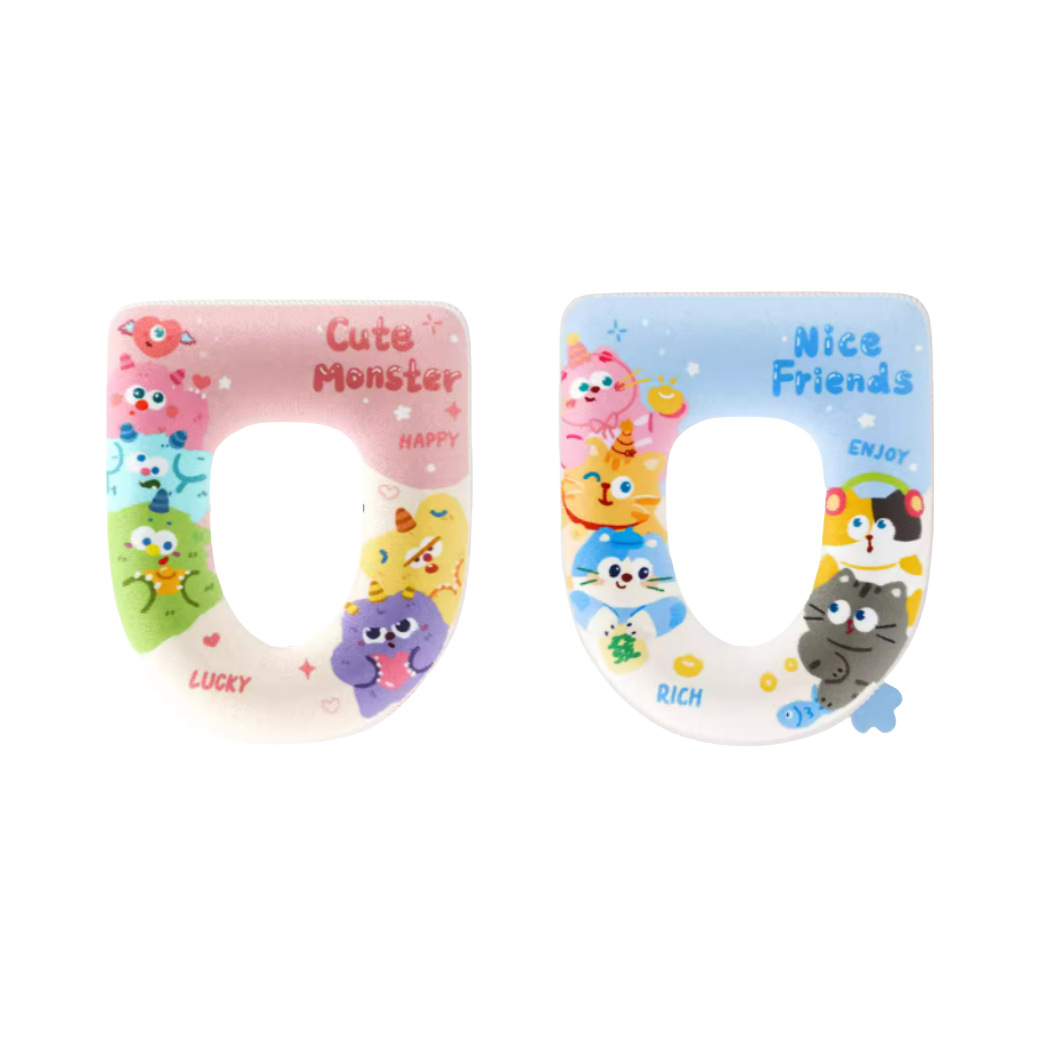 推荐商品：TOOLCLUB 毛绒款 云朵绒 37x42cm 拉链马桶垫 多色组合