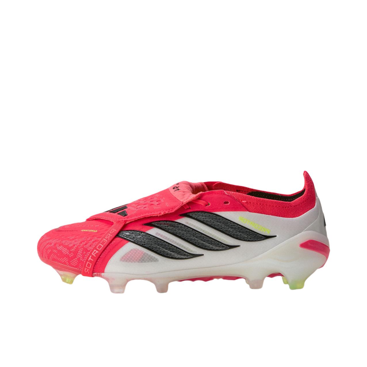 推荐商品：adidas Predator Elite FT FG 猎鹰25 顶级 胶质长钉 硬天然草场 耐用支撑 足球鞋 亮红色/黑色/白色