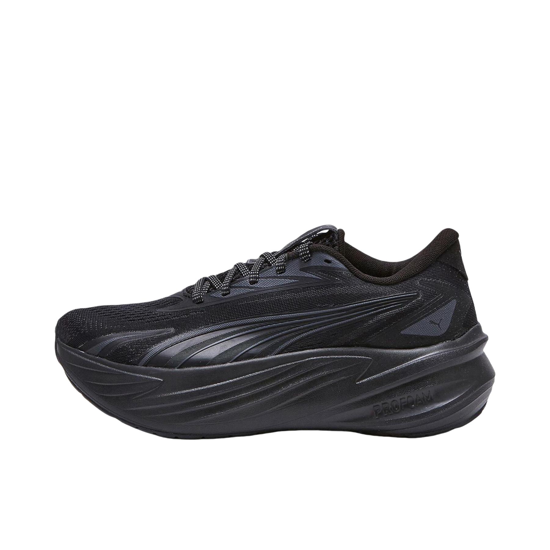 推荐商品：Puma/彪马 Maxima Pro 跑鞋 厚底系带圆头减震耐穿支撑回弹 黑色 
