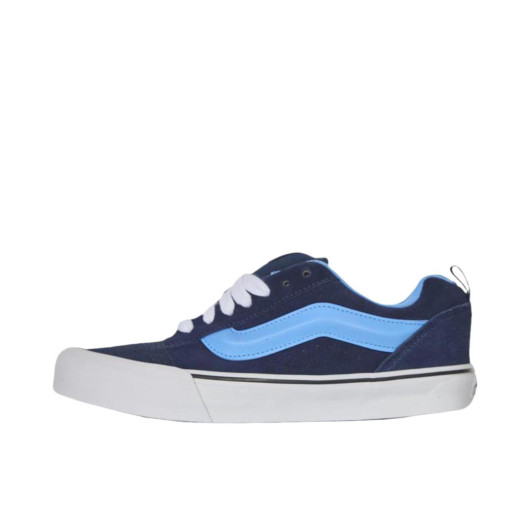 推荐商品：Vans/范斯 Knu-Skool 板鞋 面包鞋 滑板鞋 复古美式时尚防水支撑贴合圆头 蓝色/羽白色
