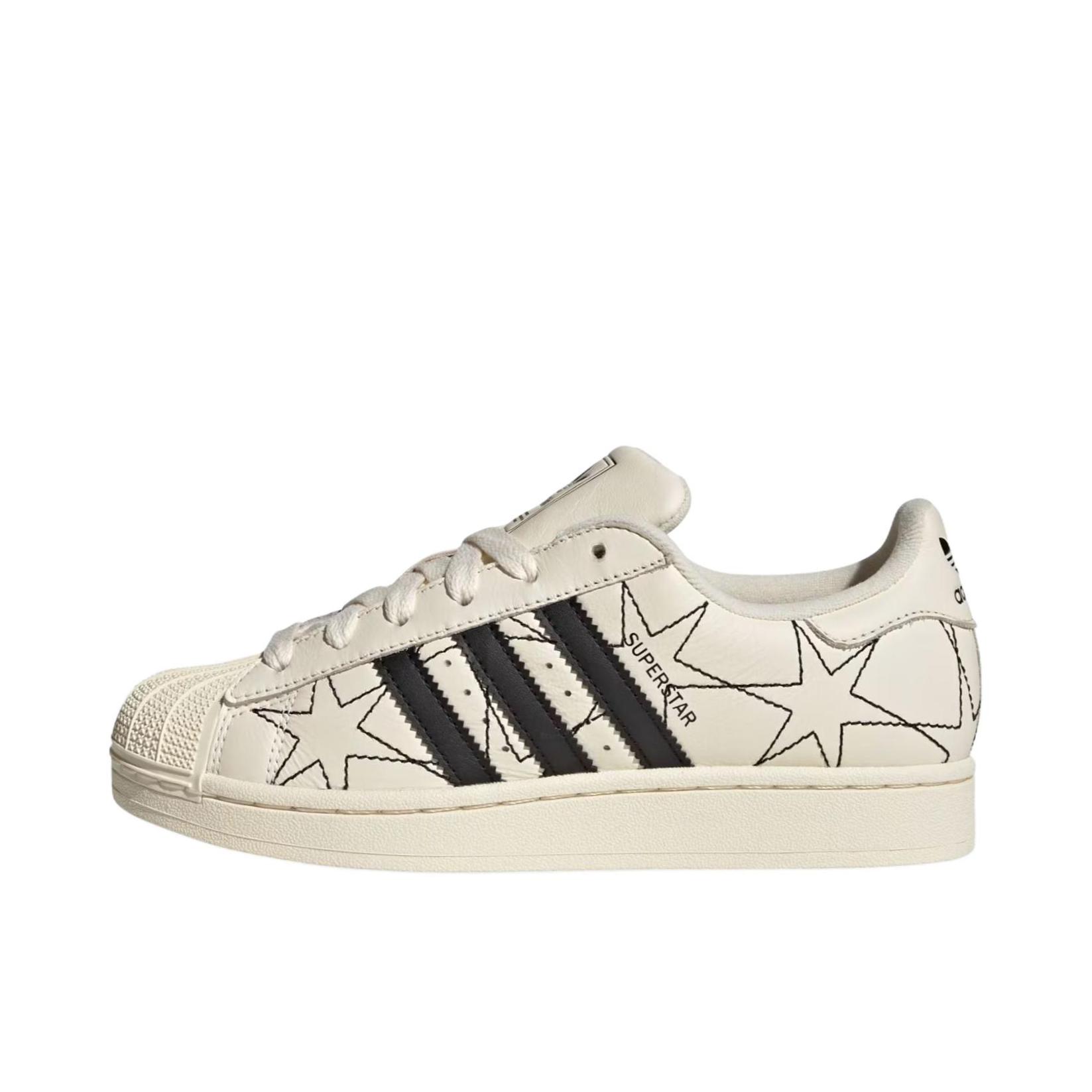 推荐商品：adidas Originals Superstar 2 板鞋 复古防滑耐磨贝壳头贴合圆头支撑 女款/黑色/米色