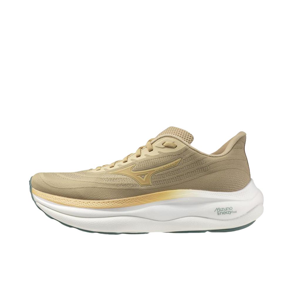 推荐商品：Mizuno/美津浓 WAVE SKY 9 慢跑鞋 跑鞋 缓震支撑稳定防滑软弹 浅米色 