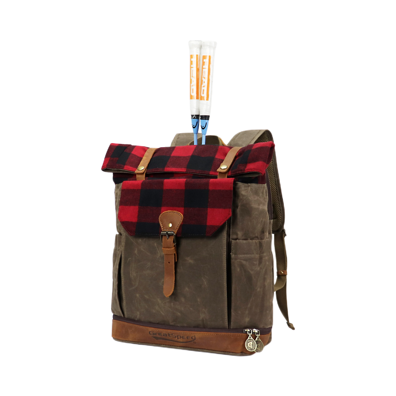 推荐商品：GREATSPEED/戈锐特斯 2支装高颜值复古双肩运动包网球包羽毛球包