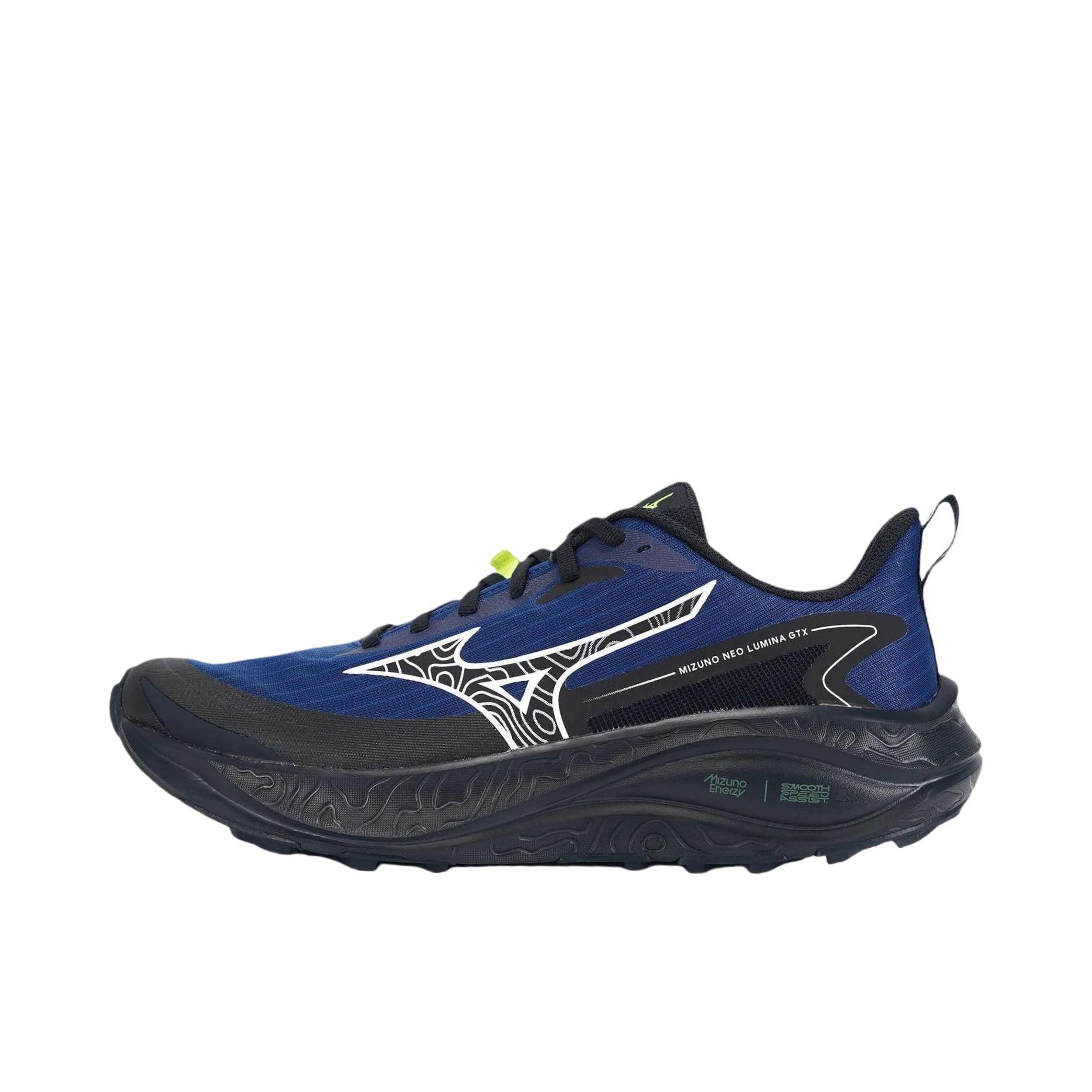 推荐商品：Mizuno/美津浓 NEO LUMINA GTX 跑鞋 越野系带圆头贴合 庄园蓝
