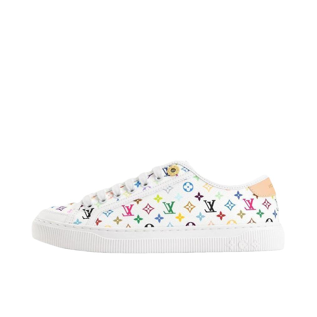 推荐商品：Louis Vuitton 路易威登 Lagoon 板鞋 平跟系带低帮 Takashi Murakami 村上隆联名款/女款/白色