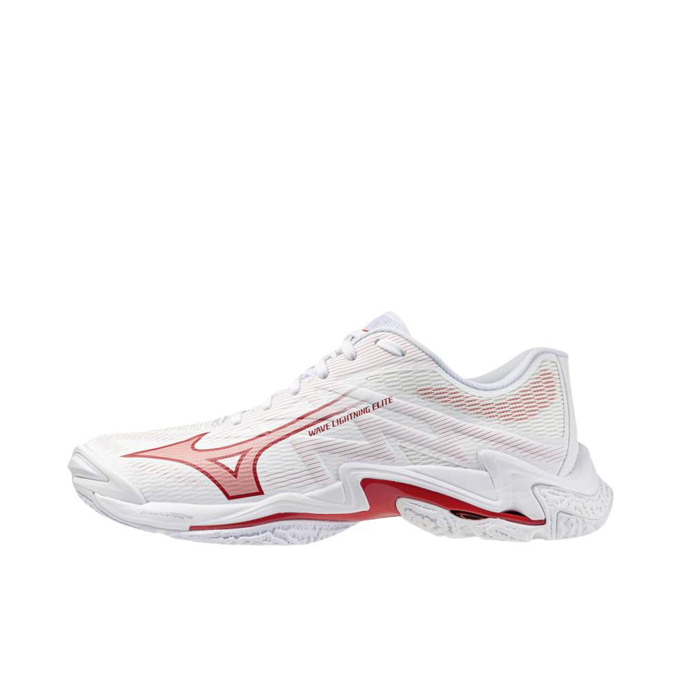 推荐商品：Mizuno/美津浓 Wave Lightning Z8 日潮 缓震轻盈 防滑耐磨 舒适运动 排球鞋 白色/红色