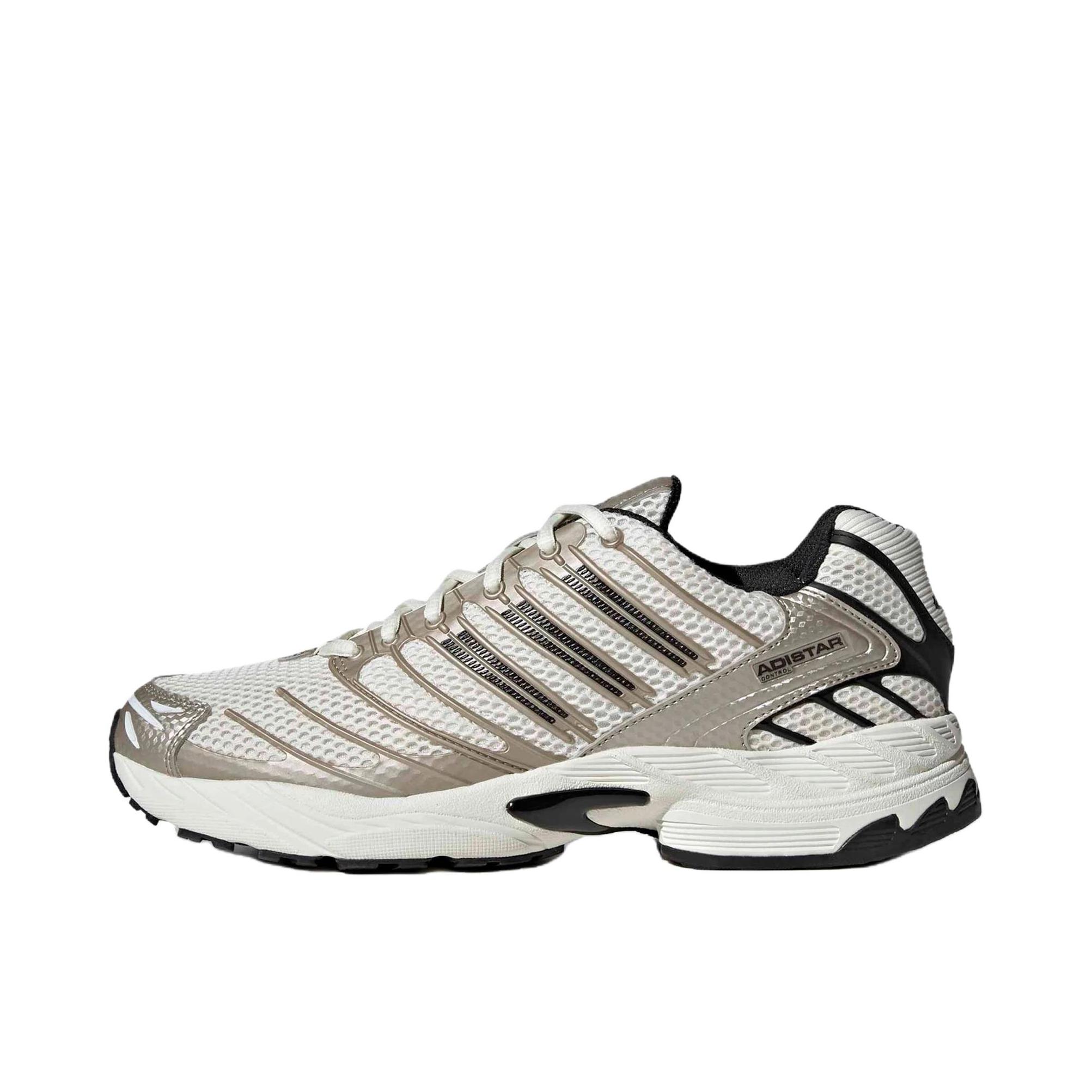 推荐商品：adidas Adistar Control 3 跑鞋 厚底橡胶圆头系带贴合网面 米色