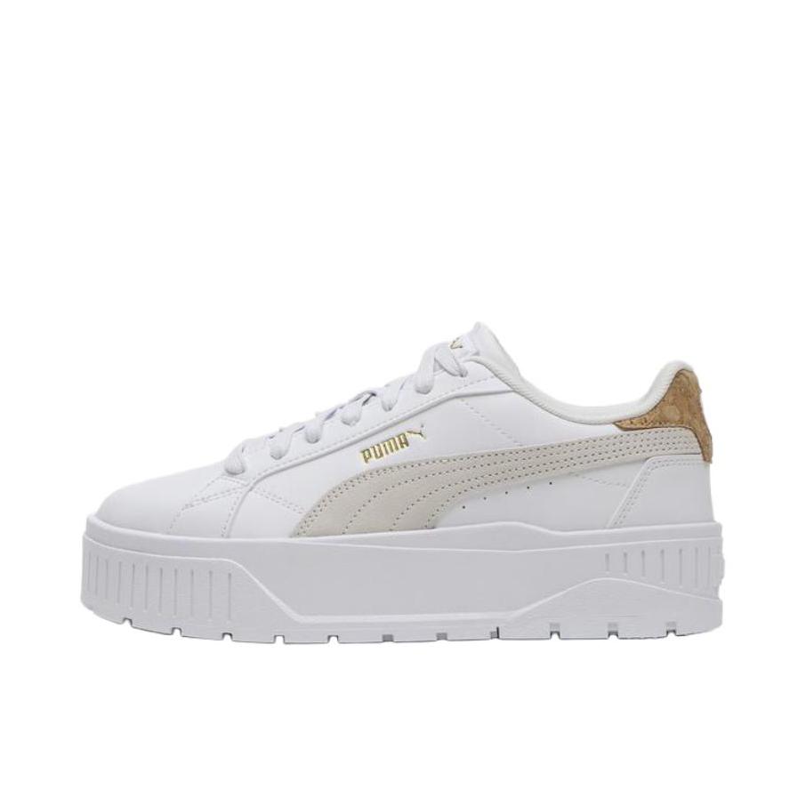 推荐商品：Puma/彪马 Karmen II Idol Suede 板鞋 厚底系带舒适低帮防滑耐磨轻便百搭复古时尚增高耐穿 女款/帆白色