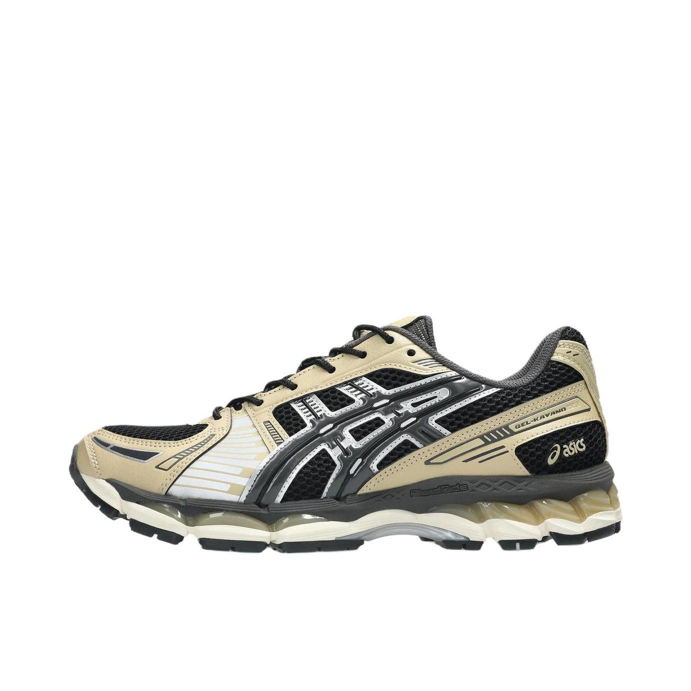推荐商品：Asics/亚瑟士 Gel-Kayano 12.1 跑鞋 防滑低帮休闲圆头贴合支撑 浅卡其色/黑色