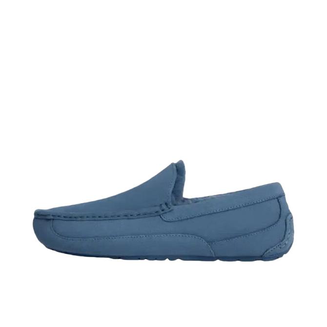 推荐商品：UGG Ascot 舒适轻便 潮流简约 圆头 保暖 加绒 平底 一脚蹬 休闲鞋 太平洋蓝色