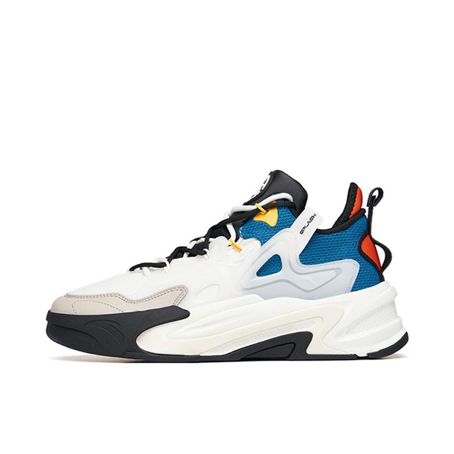 推荐商品：安踏 G6汤 2.0 厚底增高 舒适耐磨 运动休闲鞋 122218082 象牙白/工业蓝/黑色