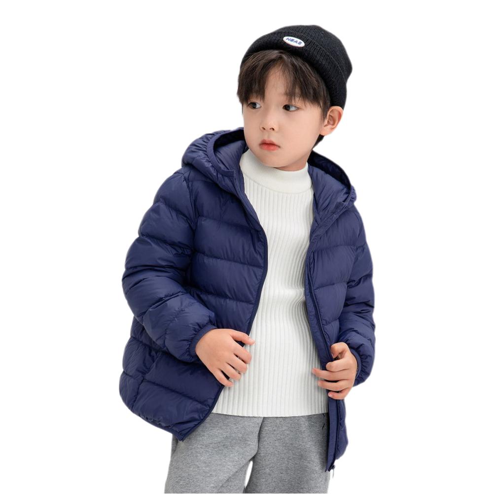 推荐商品：zosee/左西童装 轻薄短款保暖连帽羽绒服 男小童 藏青