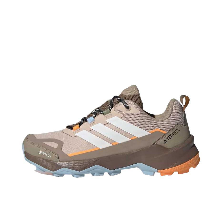 推荐商品：adidas Terrex Skychaser AX5 GORE-TEX CLIMA 徒步鞋 百搭耐磨防水 奇迹灰/褐色/米色/白色/荧光蓝