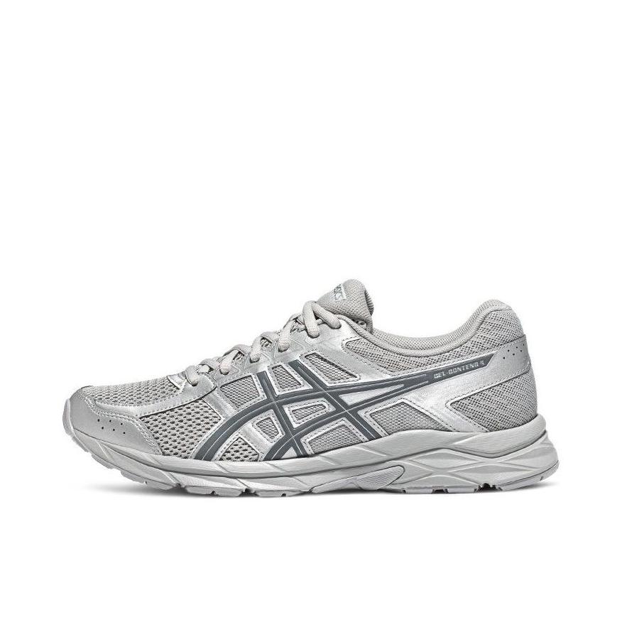 推荐商品：Asics/亚瑟士 Gel-Contend 4 跑鞋 慢跑网面透气缓震回弹复古轻便耐磨 男款/灰色/银色