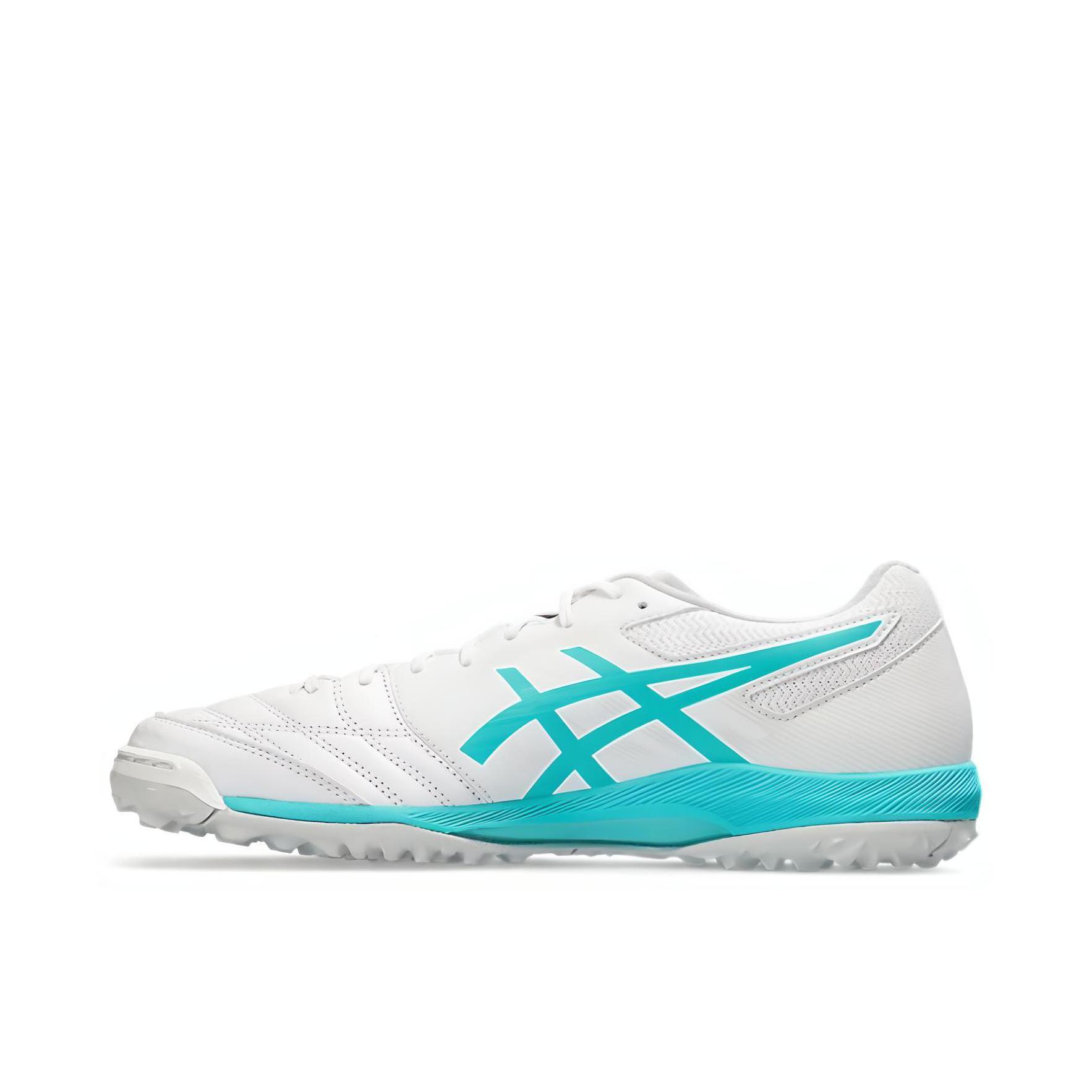 推荐商品：Asics/亚瑟士 Destaque KFF TF 人草 防滑耐磨 舒适透气 缓震 胶质 训练比赛袋鼠皮 次顶 足球鞋 白色/青色