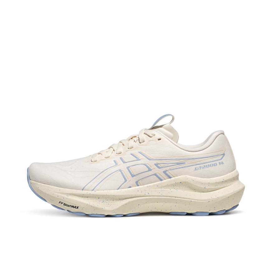 推荐商品：Asics/亚瑟士 GT-2000 14 跑鞋 舒适百搭支撑缓震回弹稳定支撑 女款/白色/蓝色