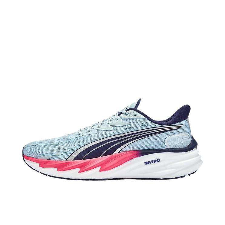 推荐商品：Puma/彪马 Velocity Nitro 4 跑鞋 透气减震回弹耐磨舒适 HYROX联名/浅蓝色/粉红色/深蓝色